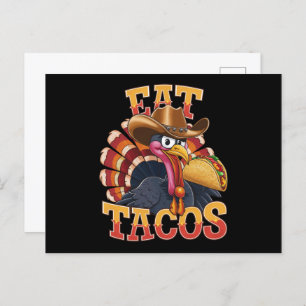 Thanksgiving Turkije Eet tacos Funny Mexican Briefkaart