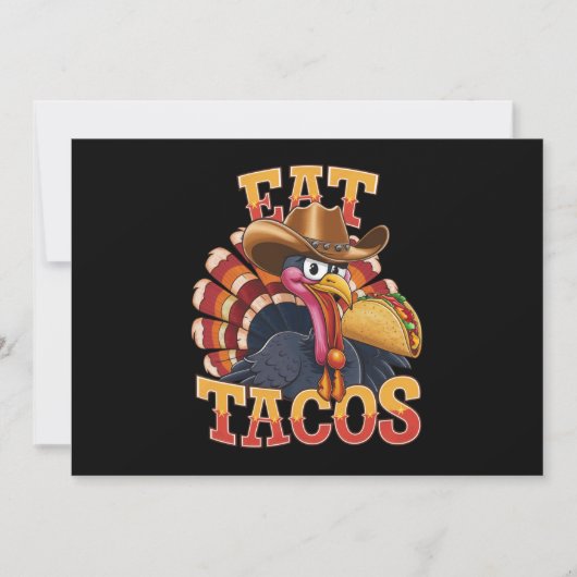 Thanksgiving Turkije Eet tacos Funny Mexican Kaart (Voorkant)