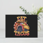 Thanksgiving Turkije Eet tacos Funny Mexican Kaart (Staand voorkant)