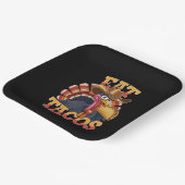 Thanksgiving Turkije Eet tacos Funny Mexican Papieren Bordje (Gebogen)