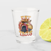 Thanksgiving Turkije Eet tacos Funny Mexican Shot Glas (Voorkant)