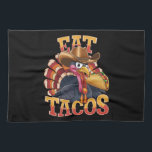 Thanksgiving Turkije Eet tacos Funny Mexican Theedoek<br><div class="desc">Thanksgiving Turkije Eet tacos Funny Mexican</div>