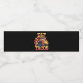 Thanksgiving Turkije Eet tacos Funny Mexican Waterfles Etiket (Enkel label)