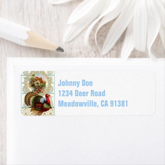  Thanksgiving Turkije en Cottage Etiket (Insitu)