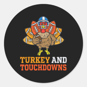 Thanksgiving Turkije en de aanvallers van het Amer Ronde Sticker