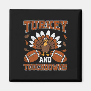 Thanksgiving Turkije en de "Touchdowns Football Ma Magneet