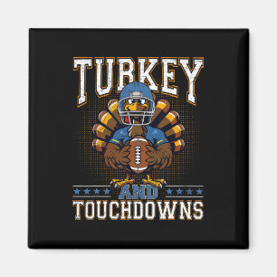 Thanksgiving Turkije en de "Touchdowns Football Ma Magneet