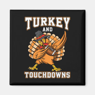 Thanksgiving Turkije en de "Touchdowns Football Ma Magneet