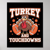 Thanksgiving Turkije en de "Touchdowns Football Ma Poster (Voorkant)