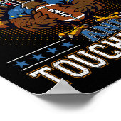 Thanksgiving Turkije en de "Touchdowns Football Ma Poster (Hoek)