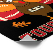 Thanksgiving Turkije en de "Touchdowns Football Ma Poster (Hoek)