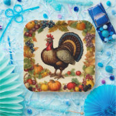 Thanksgiving Turkije en fruitoogst Papieren Bordje (Feest)