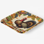 Thanksgiving Turkije en fruitoogst Papieren Bordje (Gebogen)