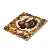  Thanksgiving Turkije en fruitoogst Tegeltje (Zijkant)