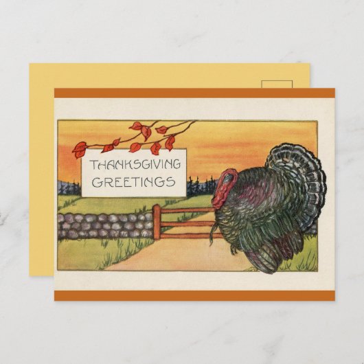  Thanksgiving Turkije en Gate Greetings Briefkaart (Voorkant / Achterkant)