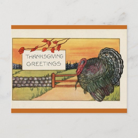  Thanksgiving Turkije en Gate Greetings Briefkaart (Voorkant)
