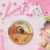 Thanksgiving Turkije en Herfst Harvest Papieren Bordje (Feest)