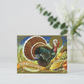 Thanksgiving Turkije en Herfst Oogst Feestdagenkaart (Staand voorkant)