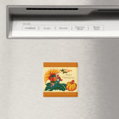 Thanksgiving Turkije en pompoen Magneet (Insitu (Vaatwasser))