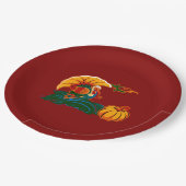 Thanksgiving Turkije en pompoen Papieren Bordje (Gekanteld)