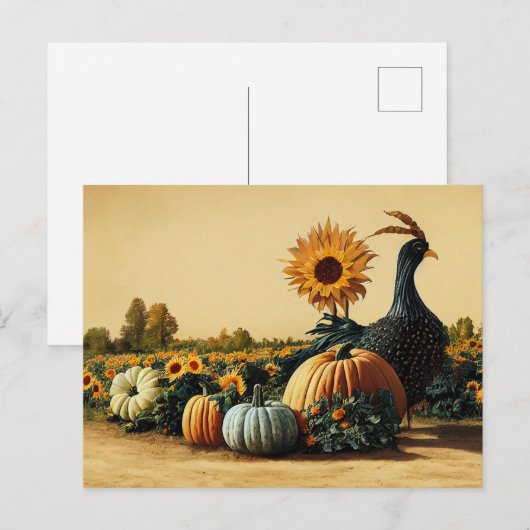 Thanksgiving Turkije en pompoenen Briefkaart (Voorkant / Achterkant)