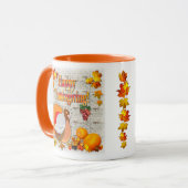 Thanksgiving Turkije en pompoenen Mok (Voorkant links)