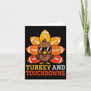 Thanksgiving Turkije en touchdowns Football Kinder Kaart