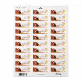 Thanksgiving Turkije en val Leaves Etiket (Full Sheet)