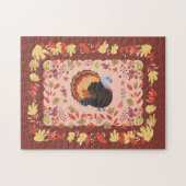 Thanksgiving Turkije en val Leaves Legpuzzel (Horizontaal)
