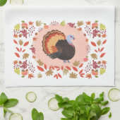 Thanksgiving Turkije en val Leaves Theedoek (Gevouwen)