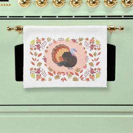 Thanksgiving Turkije en val Leaves Theedoek