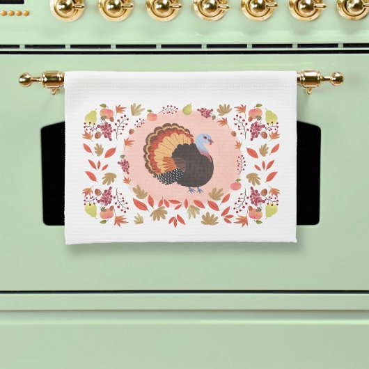 Thanksgiving Turkije en val Leaves Theedoek