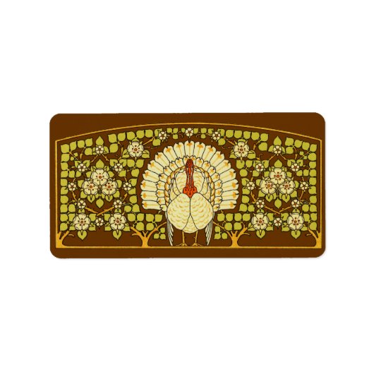 Thanksgiving Turkije Etiket (Voorkant)