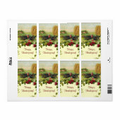 Thanksgiving Turkije Etiket (Full Sheet)