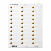 Thanksgiving Turkije Etiket (Full Sheet)