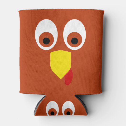 Thanksgiving Turkije Face Blikjeskoeler (Voorkant)