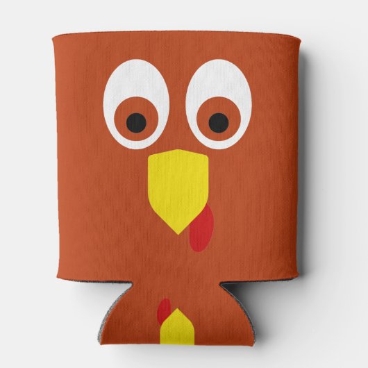 Thanksgiving Turkije Face Blikjeskoeler (Achterkant)