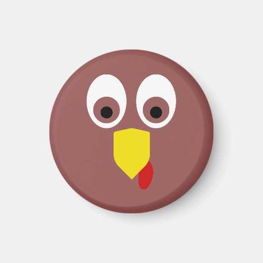 Thanksgiving Turkije Face Magneet (Voorkant)