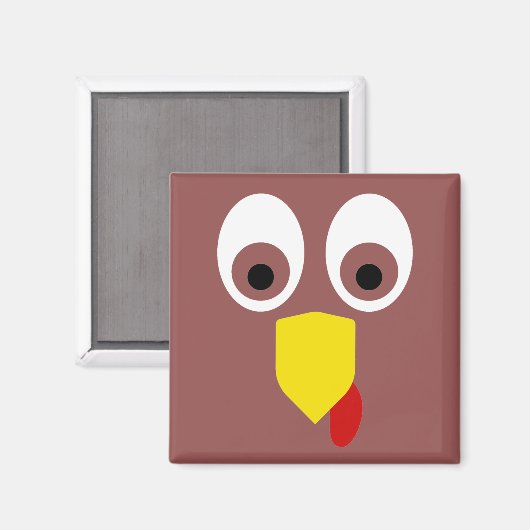 Thanksgiving Turkije Face Magneet (Voorkant / Achterkant)