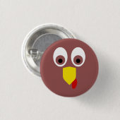 Thanksgiving Turkije Face Ronde Button 3,2 Cm (Voorkant /achterkant)