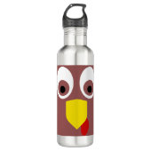Thanksgiving Turkije Face Waterfles (Voorkant)