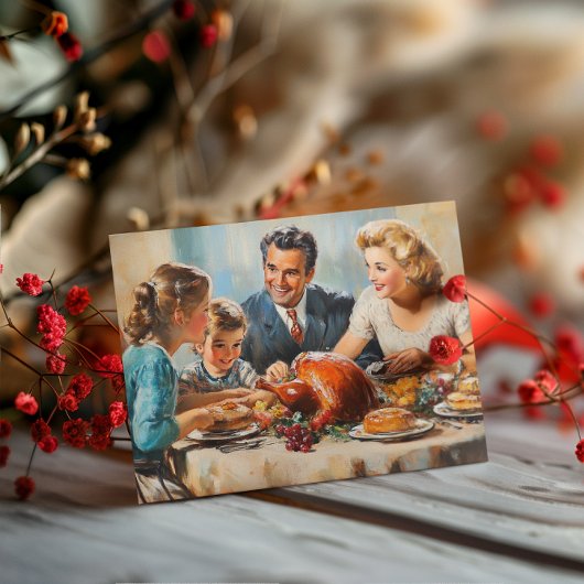 Thanksgiving  Turkije Familiediner Briefkaart