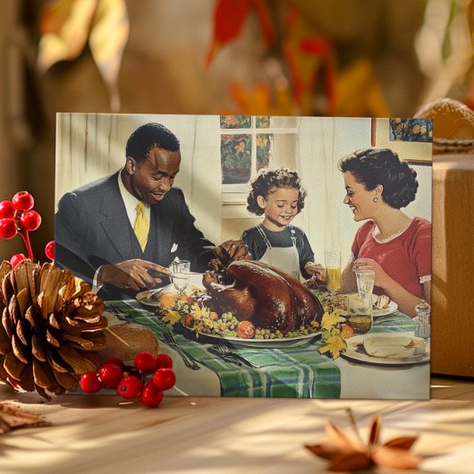 Thanksgiving  Turkije Familiediner Briefkaart