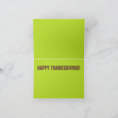 Thanksgiving Turkije Feestdagen Kaart (Binnen)