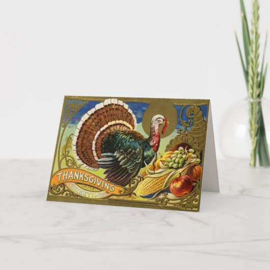 Thanksgiving Turkije Feestdagen Kaart (Voorkant)