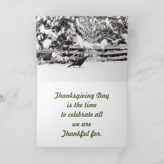 Thanksgiving Turkije Feestdagen Kaart (Binnen)