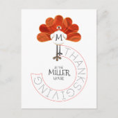 Thanksgiving Turkije Feestdagenkaart (Voorkant)