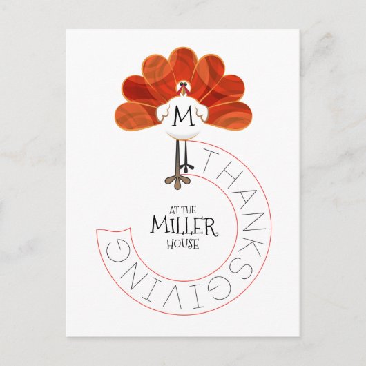 Thanksgiving Turkije Feestdagenkaart (Voorkant)