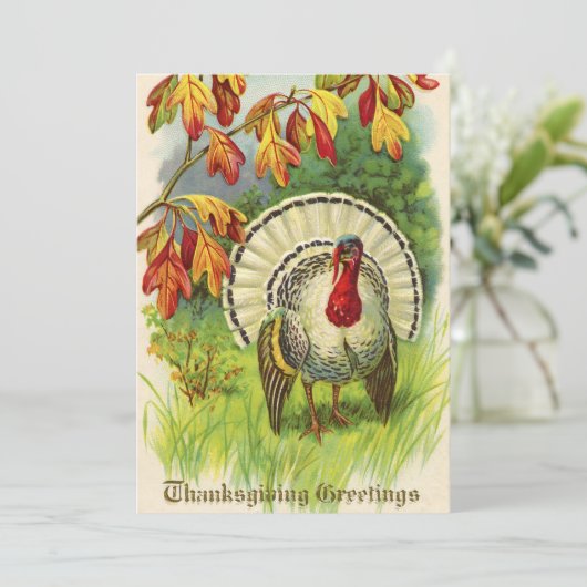  Thanksgiving Turkije Feestdagenkaart (Staand voorkant)