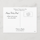 Thanksgiving Turkije Feestdagenkaart (Achterkant)